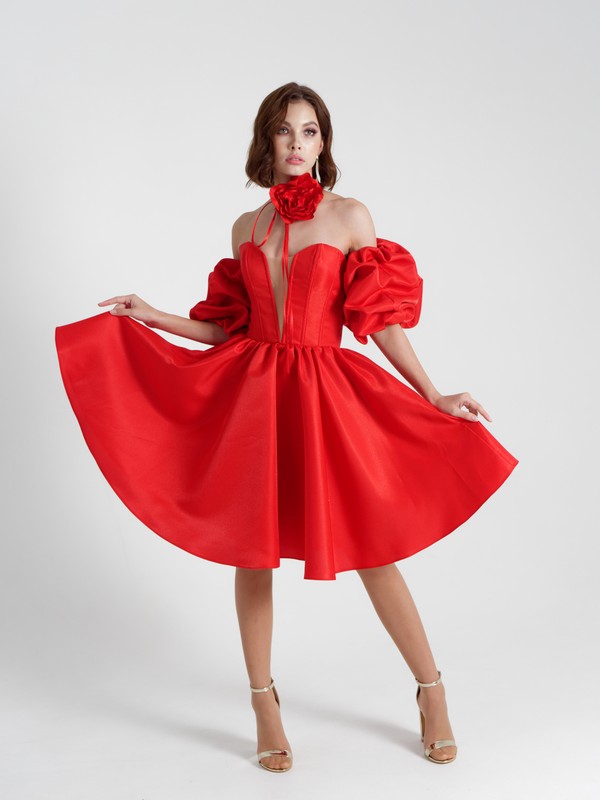 Вечернее платье Эмили красное